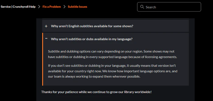 crunchyroll help center