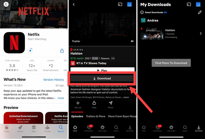 download netflix to phone