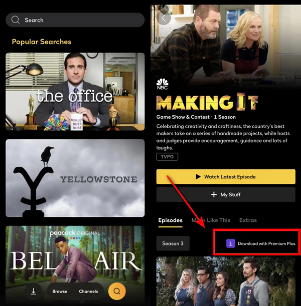 download peacock on phone