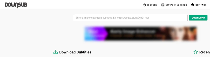 downsub youtube subtitle downloader