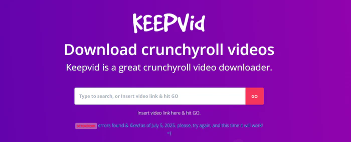 keepvid online crunchyroll downloader