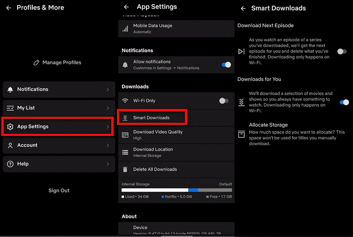 netflix smart downloads