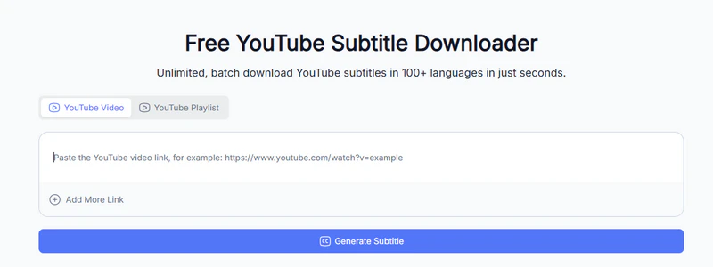 notegpt youtube subtitle downloader