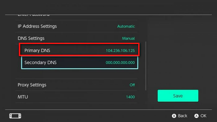 switch internet settings