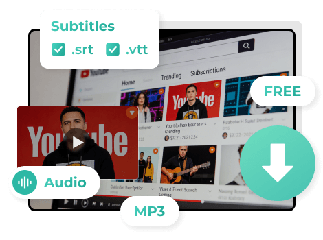 extract youtube subtitle and audio