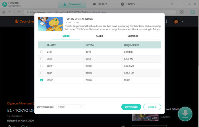 download crunchyroll