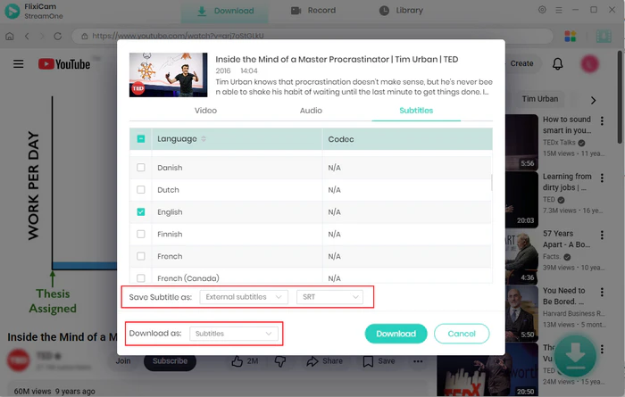 download youtube subtitles