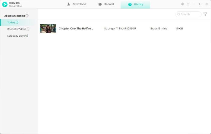 download movie using FlixiCam StreamOne