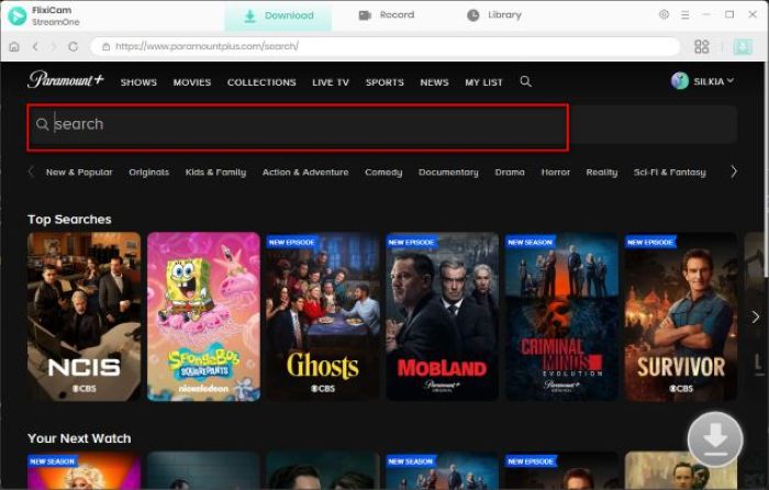 search paramount videos