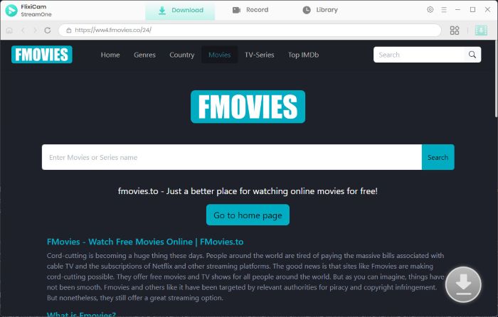 download from fmovies using flixicam streamone the best way