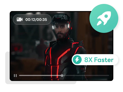 record videos up to 8x faster